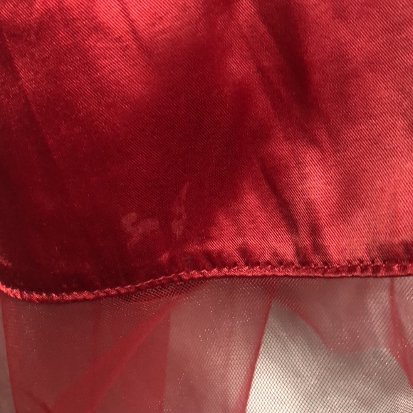 Red sheer Pin up style tulle polyester skirt good condition med - Picture 7 of 15